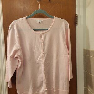 Women's Croft&Barrow XL Pink Cardigan (new without tags)